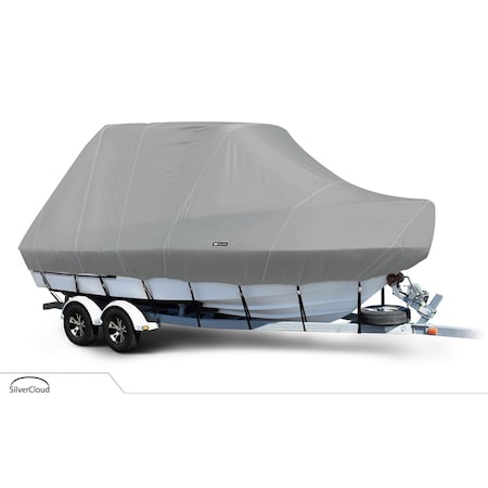Eevelle Boat Cover CUDDY CABIN Hard Top, Outboard Fits 14ft 6in L up to 96in W Silver SCVCCTT1496B-SLR